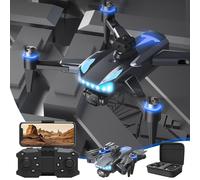 Dron Zeceouar con cámara, cuadricóptero FPV RC con mantenimiento de altitud, evasión de obstáculos, luces LED, dron con motor sin escobillas de