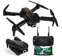 Drone con Cámara 1080P, 3 Modos de Velocidad, Mantenimiento de Altitud, 360° Flip, Cuadricóptero RC Drones, Drone Plegable con Bolsa de Transporte para Principiantes
