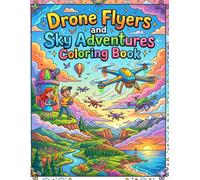 Drone Flyers and Sky Adventures Coloring Book: Fun and Exciting Drone Missions for Kids with Flying Adventures and Creative Sky Explorations