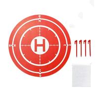 Drone Landing Pad,Plataforma De Aterrizaje Drones,Plegable Drone Landing Pad,Pista de Aterrizaje de Drones,Helicoptero Landig Mat,Con 1 Bolsa de Almacenamiento y 4 Clavos Para Suelo,60 cm