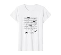 Drone Note Clef Músico Camiseta gráfica económica, Mujer, Blanco, L