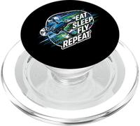 Drone Pilot Eat Sleep Fly Repeat Quadcopter FPV RC Hobbyist PopSockets PopGrip para MagSafe