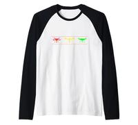 Drone piloto de dron Drone con cámara Colección Drones Camiseta Manga Raglan