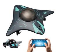 Drone Submarino con Control de Aplicación, Drone Submarino Teledirigido con Cámara HD de 10M y Luces LED, Ángulo de Cámara Ajustable, para Exploración Submarina y Juguetes para Adultos (negro)