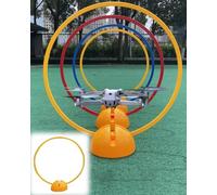 Drones Pista ObstáCulos Kit de Entrenamiento de Carreras de Drones Al Aire Libre con Base, Puerta de Carreras de Vuelo de Cuadricóptero para Principiantes(YELLOW-50CM (19.7"))