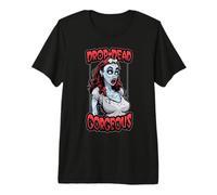 Drop Dead, Hermosa y Divertida, Pop Art, de Halloween, Dead Zombie Girl Camiseta Premium