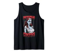 Drop Dead, Hermosa y Divertida, Pop Art, de Halloween, Dead Zombie Girl Camiseta sin Mangas