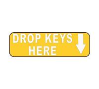 Drop Keys Here Stays At The Cabin - Letrero de metal vintage delgado de hojalata de 40,6 x 10,2 cm, para casa, granja, garaje, interior y exterior, regalo