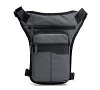 Drop Leg Bag Senderismo Riñonera, Riñonera de Nailon for Hombre, Bolso Bandolera for Hombro, for Viaje, for Motocicleta, con cinturón de Cadera(Grijs)