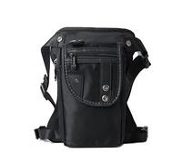 Drop Leg Bag Senderismo Riñonera, Riñonera de Nailon Vintage, Informal, for Hombre, for Pierna, Muslo, baúl, Cadera o riñonera(Nylon Black)