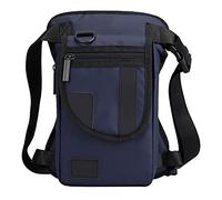 Drop Leg Bag Senderismo Riñonera, Riñonera Tipo Bandolera for Hombre, de Lona, de Nailon o de Oxford, for la Cadera, Informal, for Viaje y Motociclismo(Blue Nylon)