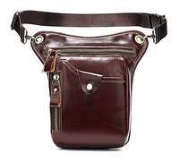 Drop Leg Bag Senderismo Riñonera, Riñoneras de Cuero Genuino for Hombre, riñonera for Pierna de Motocicleta, riñonera de Cuero for Hombre, riñonera for Pierna, riñonera for teléfono, riñonera(Bruin)