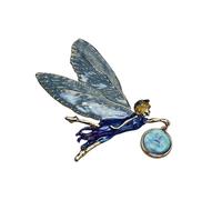 Drop Oil Angel Girl Broche Luminoso Alas Accesorio Retro Diseño Artístico Pin de Solapa Regalo Perfecto para Mujeres Romance Vintage Disfraz Broche, talla única, como se describe