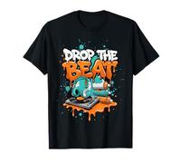 Drop The Beat Street Art DJ Auriculares de Vinilo para Tocadiscos Camiseta