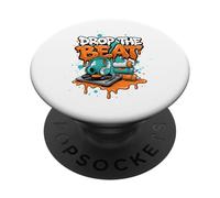 Drop The Beat Street Art DJ Auriculares de Vinilo para Tocadiscos PopSockets PopGrip Adhesivo