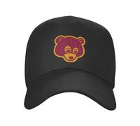 Dropout Bear Rock Gorras de Rapero Unisex Hip-Hop Kanye música ye Hat Gorra de Sombrero Gorra de poliéster Transpirable Gorras de béisbol