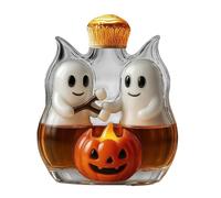 Droppios de fantasmas de vidrio creativo - Botella de whisky Hall0ween | Botella de whisky en edición limitada con un buen fant0me | Decoración de calabaza fantasma CARAFE para la celebración de Hall0