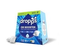 Dropps Cápsulas Oxi Booster para lavandería y el hogar: sin perfume, 64 unidades, sin fragancias ni colorantes, alternativa a la lejía sin cloro, HE, alimentada por ingredientes naturales a base de