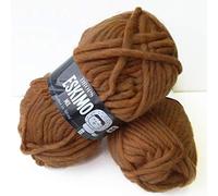 Drops Eskimo - Hilo de lana pura para tejer de un solo hilo, peso supervoluminoso, 1.8 onzas, 55 yardas por ovillo (cobre 86)