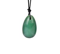 Dropshipping Yoni Huevo Bolas vaginales Aventurina Jade Ejercicios de huevo Estiramiento muscular vaginal Varita de masaje Kegel Ejercitador Piedra, huevos perforados-medio