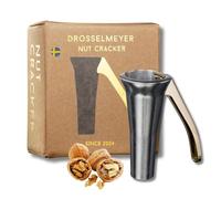 Drosselmeyer Cascanueces Profesional de Zinc - Cascanueces Ergonómico y Robusto para Todo Tipo de Nueces - Diseño Sueco Galardonado - Fácil de Usar y Limpiar - Ideal como Regalo Original de Cocina