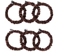 Drowsy - Cocoa Glow Skinny Scrunchie - Coleteros de seda 6 St.