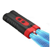 Drqzwp Antiladridos para Perros Ultrasonidos, Ahuyentador de Perros Ultrasonidos, con 2 Emisores Ultrasónicos de Rango de 50 pies y Luces LED Entrenador de Perros Portátil (Rojo)