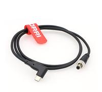 DRRI Cable de alimentación de carga rápida USB-C PD de 5,5 x 2,1 mm CC a ángulo recto de 12 V para monitor Atomos Ninja V