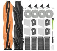 DrRobor Accesorios de Recambio para Dreame L40s Pro Ultra/X50 Ultra/L50 Pro Ultra/X50 Master,2 Cepillo Principal, 4 Cepillo Lateral, 4 Paño Para Fregona, 4 Bolsa Para El Polvo, 4 Filtro HEPA