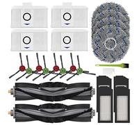 DrRobor Accesorios de Repuesto para ECOVACS DEEBOT X1 Omni, Kit de Bolsas de Polvo, Cepillo Principal, Filtros Hepa, Cepillos Laterales und Paños de Fregona para Ecovacs Deebot X1e Omni