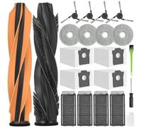 DrRobor Accesorios para Dreame L40s Pro Ultra/L50s |L50 Pro Ultra/X50 Ultra | Recambio para X50 Master, 2 Cepillo Principal, 4 Cepillo Lateral, 4 Paño Para Fregona, 4 Bolsa Para El Polvo, 4 Filtro HEPA