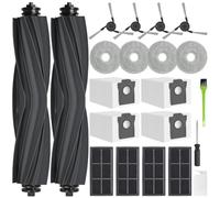 DrRobor Repuesto para Dreame L10s Ultra Gen 3/X40 Ultra/L40 Ultra | Recambios para L50 Ultra AE, 2 Cepillos Principales 4 Bolsas para el Polvo 4 Filtros 4 Cepillos Laterales 4 Paños para Fregar
