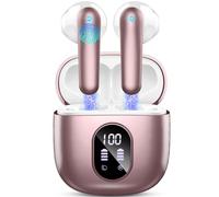 Drsaec Auriculares Inalambricos, Auriculares Bluetooth 5.3 HiFi Estéreo, 50H Cascos Bluetooth con 4 HD Mic,2024 Audifonos Inalambricos Cancelacion de Ruido ENC/Pantalla LED/IP7 Impermeable/USB-C