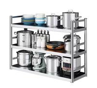 Drsyffsup Estante Organizador de Cocina para Colgar en la Pared con 3 Niveles, estantes Decorativos flotantes, Soporte para Colgar Flores para salón, baño y balcón(150X35X85CM)