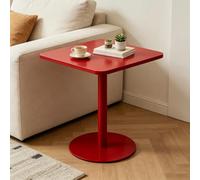Drsyffsup Mesa Auxiliar Cuadrada de 48/60/70cm, pequeña Mesa de Pub bistró, mesas Decorativas Rojas, mesita de Noche, Mesa de cóctel para Oficina en casa, Comedor y Escritorio de Cocina(60x60x73cm)