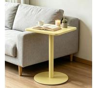 Drsyffsup Mesa Auxiliar pequeña - Amarillo Claro, pequeña Mesa Decorativa para Bebidas para Sala de Estar, Dormitorio, Patio, sofá y Oficina, mesas de Comedor cuadradas de fácil Montaje