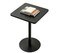 Drsyffsup Mesa de Bar Cuadrada de 48/60/70cm, Mesa de Comedor de bistró Comercial Resistente, Uso en Interiores y Exteriores Restaurante y cafetería, mesas Auxiliar de Hierro Negra para Ocio