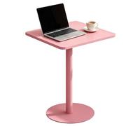 Drsyffsup Mesa de Bar Cuadrada, Moderna Mesa de Pub con Base de Metal Redonda Resistente, Mesas Altas para Cocina, bistró, cóctel, mesas de Centro de Ocio, decoración del hogar(Rosa,48x48x72cm)