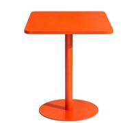 Drsyffsup Mesa de Bar Naranja, Mesa de cóctel de Metal con Base de Metal, mesas de Desayuno para 2-4 Personas, mesas cuadradas Altas para Cocina, Comedor, Patio al Aire Libre(48x48x72cm)