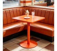 Drsyffsup Mesa de Comedor Cuadrada de Hierro para 2-4 Personas, Mesa Auxiliar/Sofá de Ocio para Sala de Estar, Dormitorio, Veranda, Mesas Altas de Pub Bistro con Base de Pedestal de Metal(60x60x73cm)