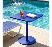 Drsyffsup Mesa de Comedor para Patio al Aire Libre de 2 a 4 plazas, Mesa de cóctel de Metal Duradera con Base Redonda para jardín, Patio Trasero, Piscina, mesas auxiliares Altas - Cuadrada