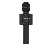 DRSYXCS Enfants Sans Fil karaoké Microphone 3 en 1 Portable Portable Bluetooth Microphone Haut - parleur lecteur enregistreur changeur de Son garçon fille Adulte Noël Anniversaire Chant jouet (Negro)