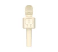 DRSYXCS Micrófono inalámbrico de karaoke para niños y adultos, reproductor de altavoces de micrófono bluetooth con altavoz mágico, juguetes de canto para reproductores de KTV de fiesta familiar(beige)