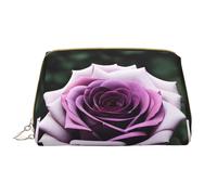 DRTGEDS Black Blackgound Rose - Bolsas de maquillaje pequeñas para mujer, bolsa de maquillaje para bolso, bolsa de maquillaje de viaje, Blanco, Talla única