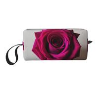DRTGEDS Black Blackgound Rose - Bolsas de maquillaje pequeñas para mujer, bolsa de maquillaje para bolso, bolsa de maquillaje de viaje con cremallera, Negro fondo Rose, Talla única