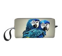 DRTGEDS Blue Parrot Hugging - Bolsa pequeña con cremallera, mini estuche de transporte de maquillaje de viaje, bolsa de cosméticos, electrónica portátil, Abrazadera de loro azul, Talla única
