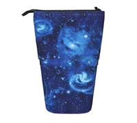 DRTGEDS Blue Universe Space Galaxy Pieces - Portalápices telescópico, organizador telescópico para lápices, bolsa de maquillaje, Black, Talla única, Estampados de moda