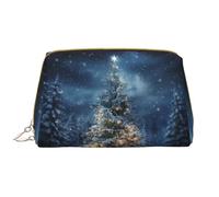 DRTGEDS Bolsa de maquillaje pequeña para mujer, diseño de árbol de Navidad, bolsa de maquillaje, bolsa de maquillaje de viaje, Blanco, Talla única