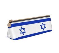 DRTGEDS Bolsa de moda de la bandera israelí, bolsa de bolígrafo portátil, bolsa de almacenamiento lindo con cremallera de papelería, para oficina, viajes