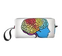 DRTGEDS Bolsa pequeña con cierre para cerebro izquierdo y derecho, mini estuche de transporte de maquillaje de viaje, bolsa de cosméticos, electrónica portátil, Cerebro izquierdo y derecho, Talla